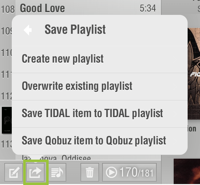 Save current playlist
