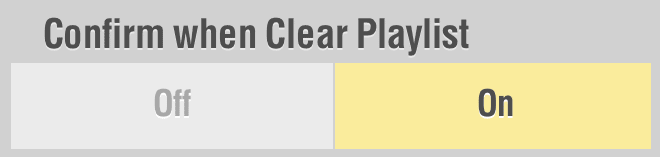Confirm clear Playlist